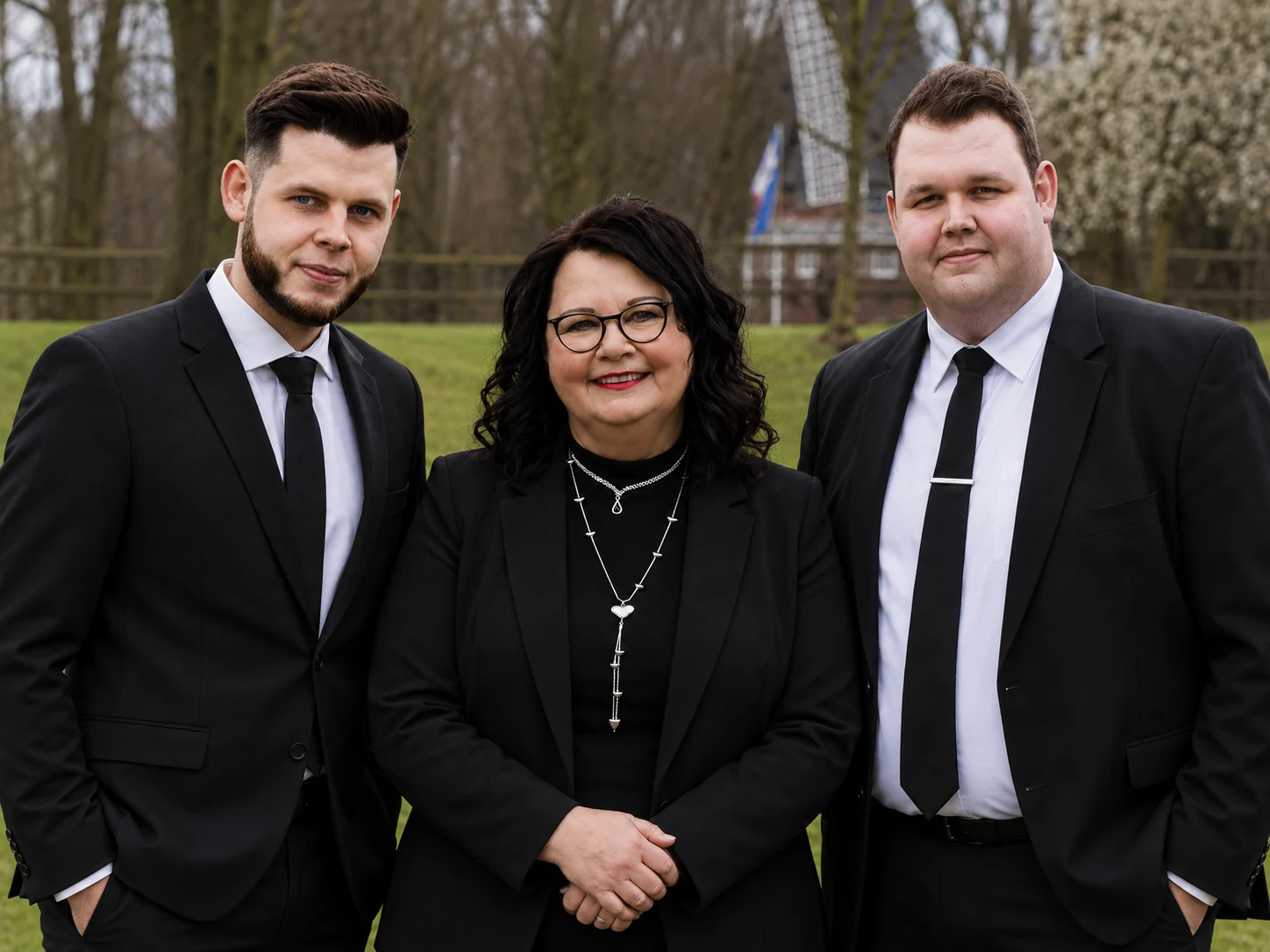 Familie Bland: Robin-Shaun, Marion und Colin Lee, gemeinsam in Meppen